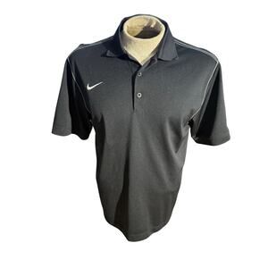 Nike Golf Dri-Fit Polo Shirt Black Jack Daniel’s Old No. 7 Logo Men’s Medium